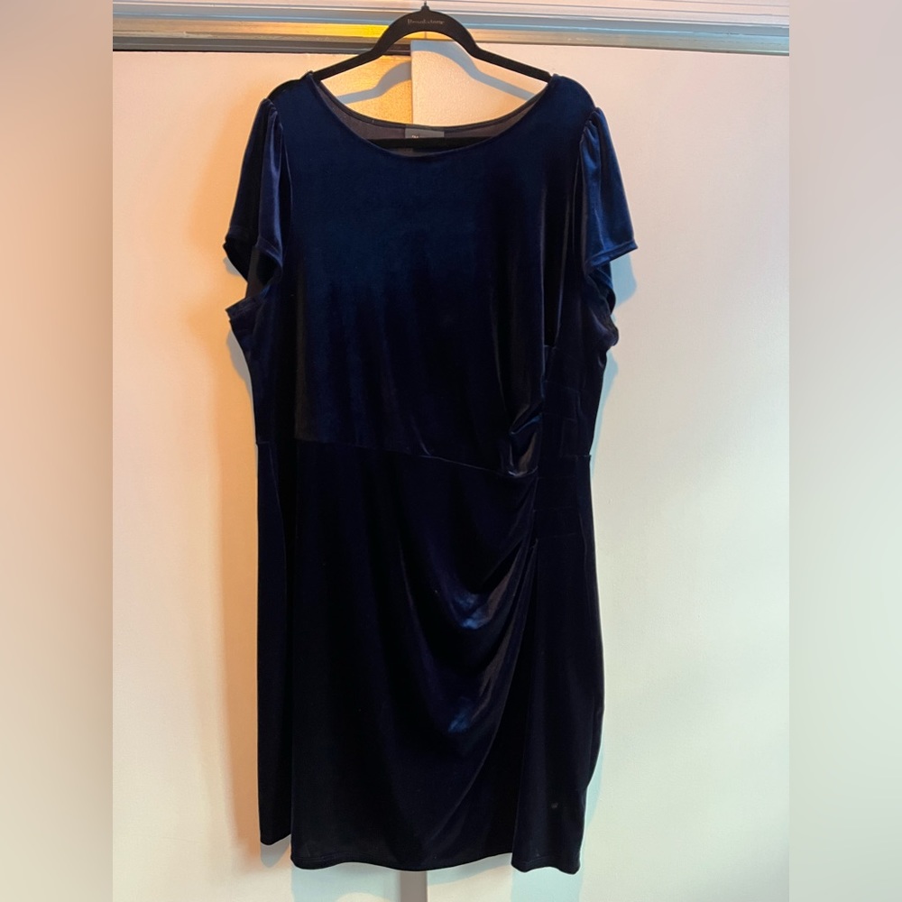 ModCloth navy Blue velvet dress!